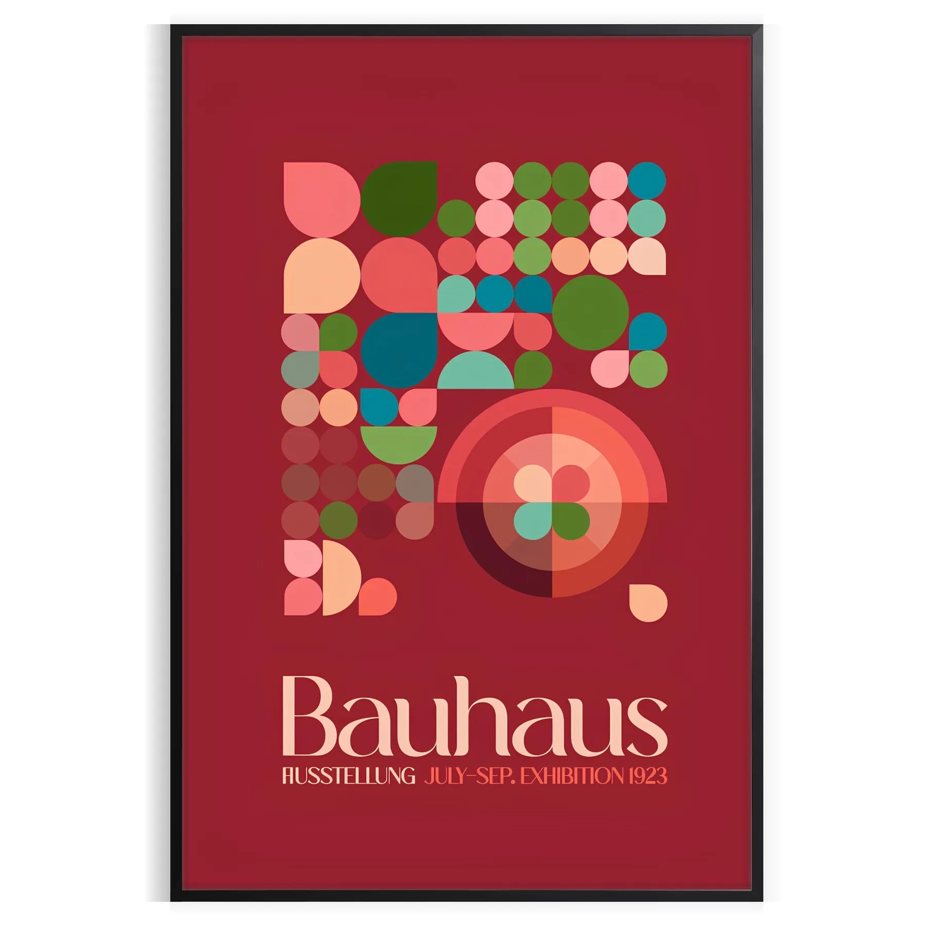 space Bauhaus Exhibition Poster groovy brown blue designs wall art gift print modern style creativity decor sizes A4 cm A0