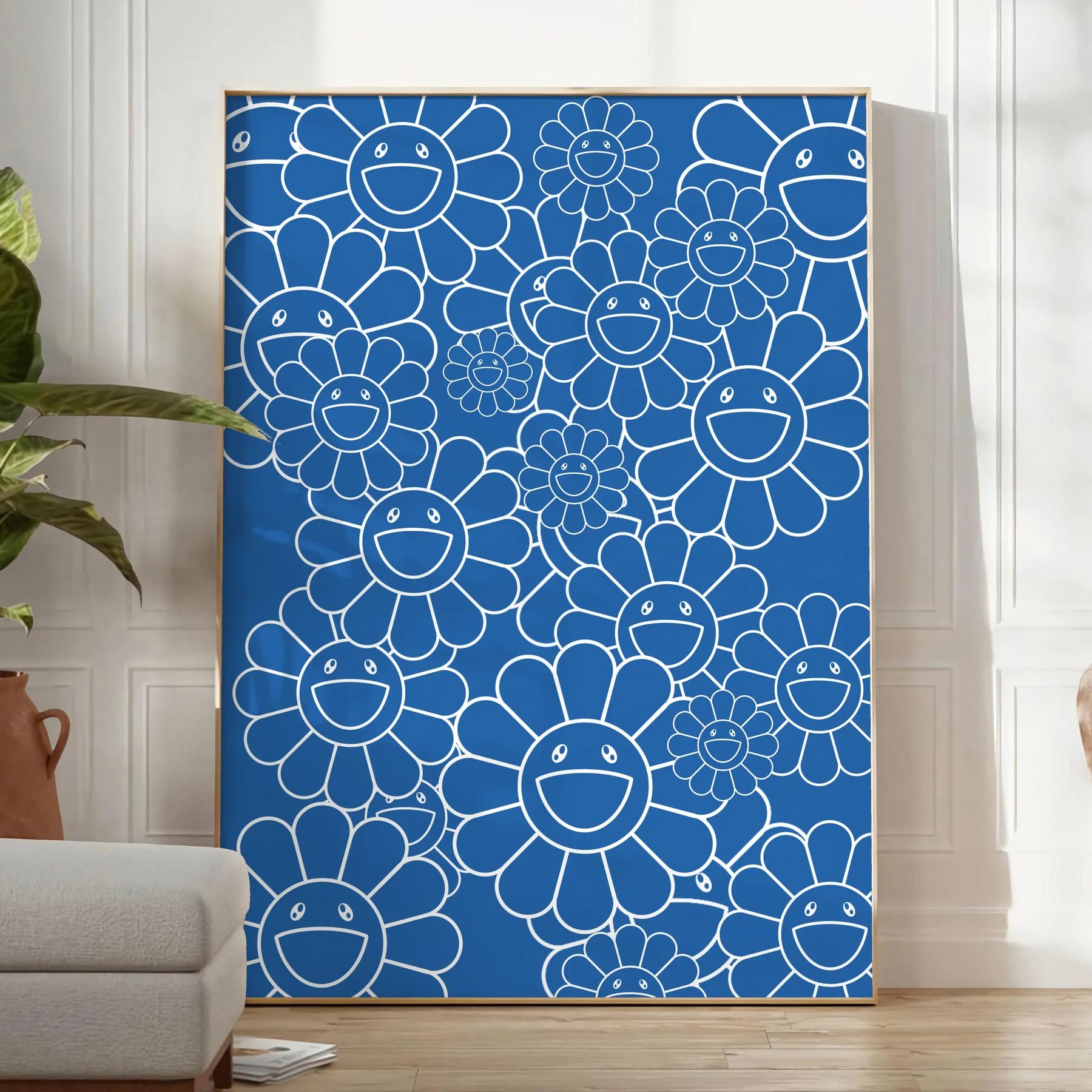 mesmerizing Blue Hyperbeast Art Poster unique piece vibrant creativity space shades white captivating artwork perfect wall gift lovers frame ready decor style