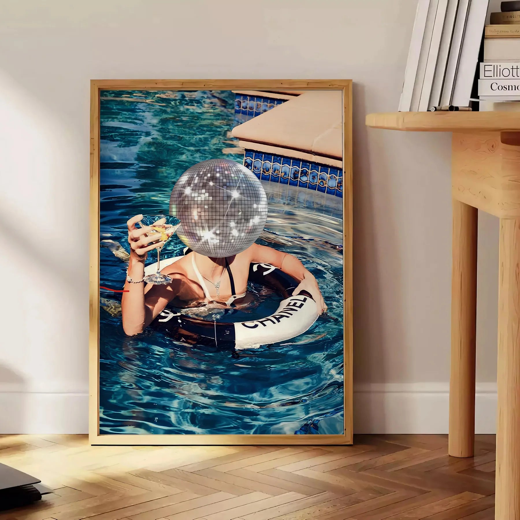 trendy world art Swimming Pool Star poster earthy brown vibrant green hues decor captivating wall ideal gift available A4 cm A0 space today