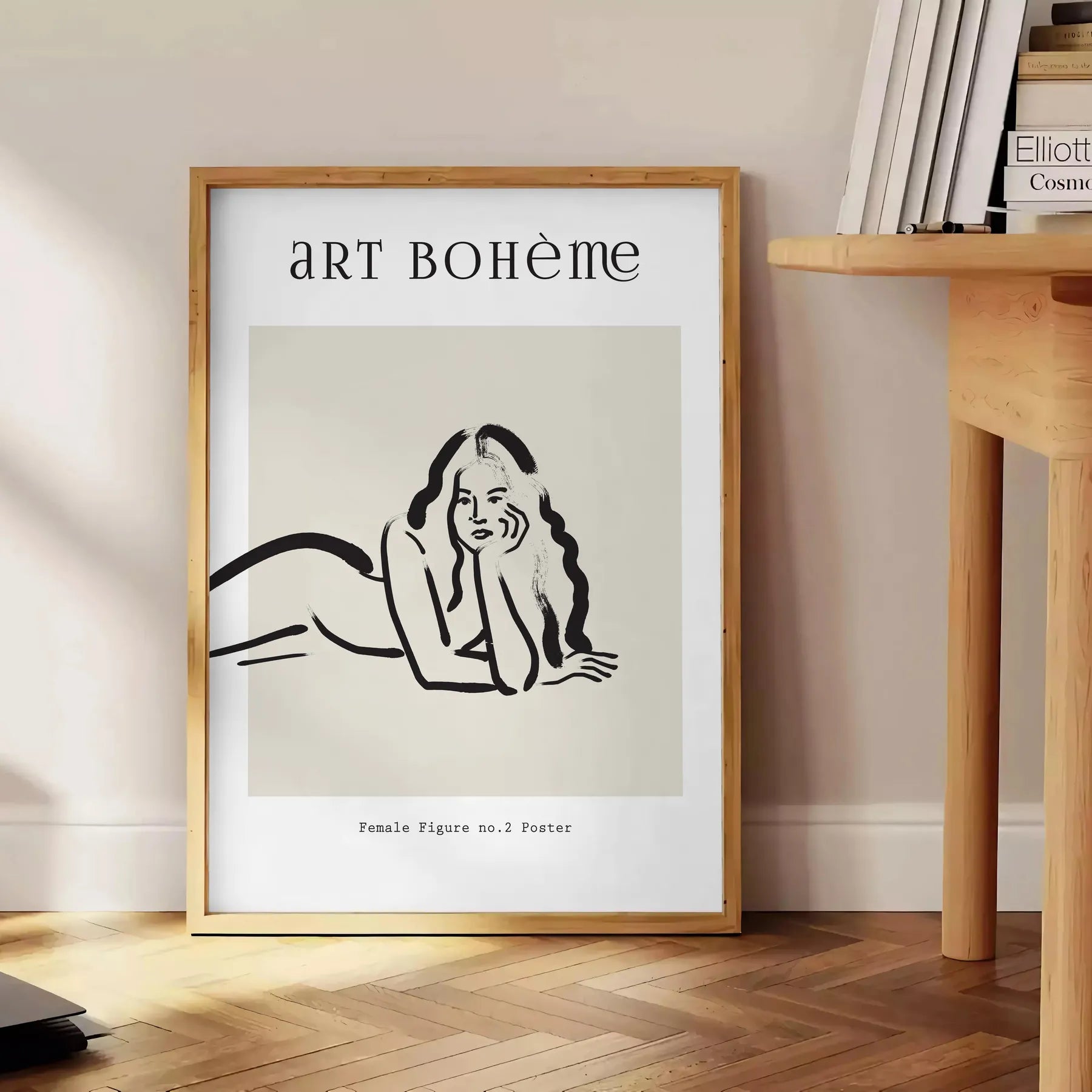 space boho wall art woman stunning poster perfect unique gift chic addition decor bohemian lovers artwork warmth style standalone print