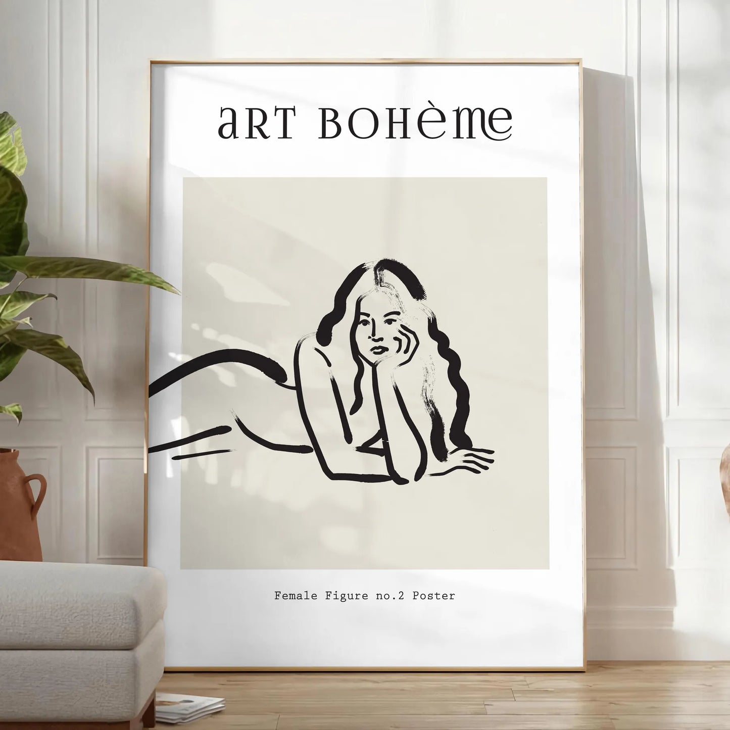 space boho wall art woman stunning poster perfect unique gift chic addition decor bohemian lovers artwork warmth style standalone print