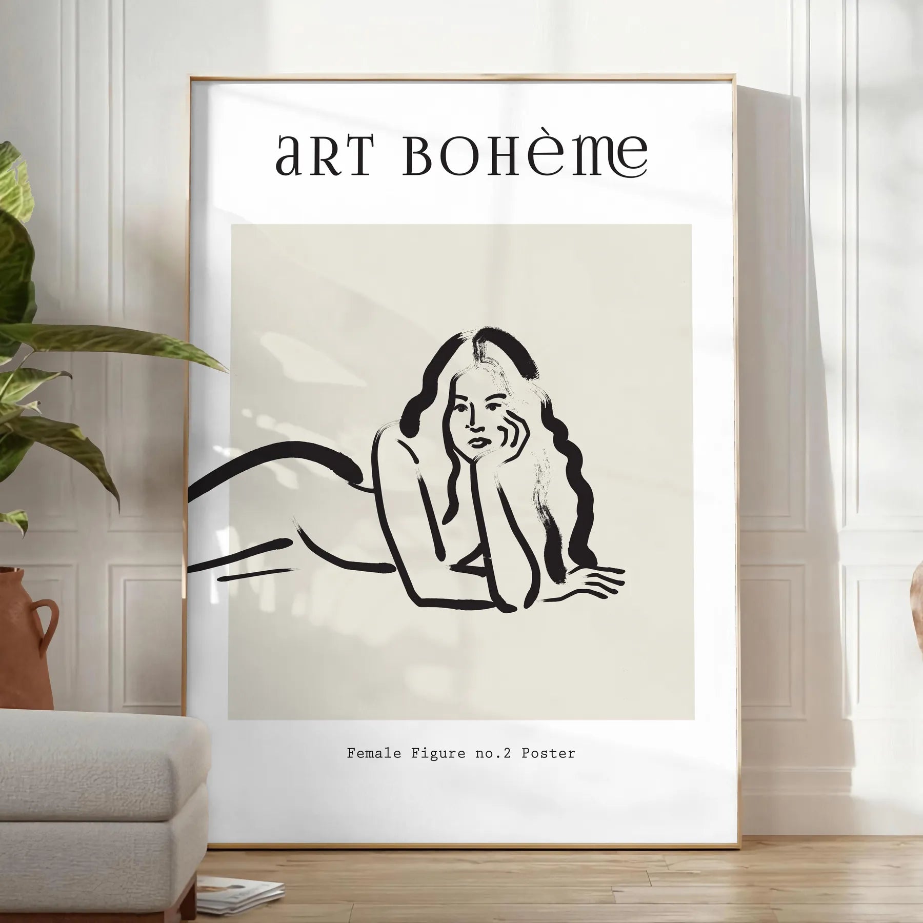 space boho wall art woman stunning poster perfect unique gift chic addition decor bohemian lovers artwork warmth style standalone print
