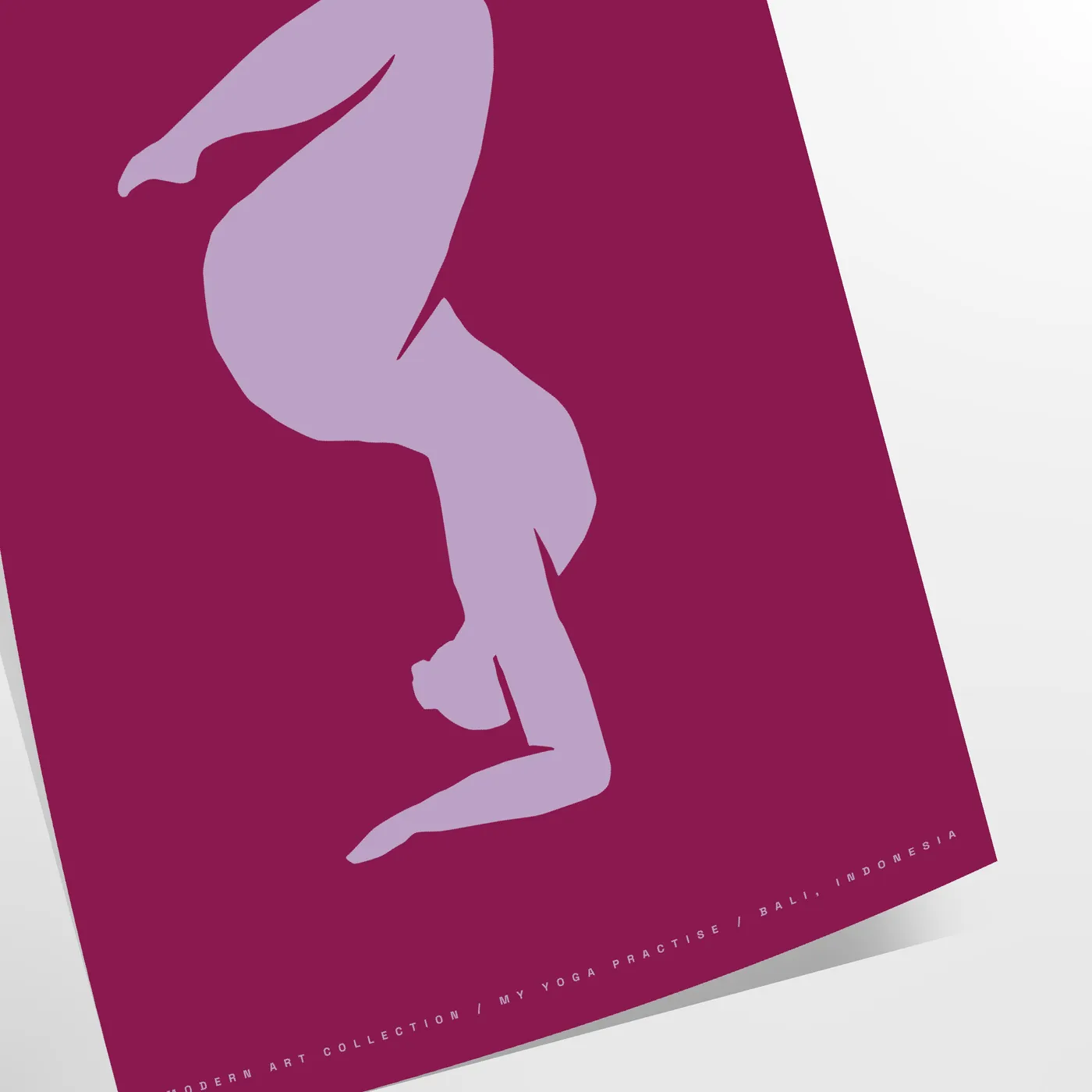 space inspiring yoga motivational art poster blue purple hues wall studio home thoughtful gift wellness enthusiasts framed option unframed version stunning print