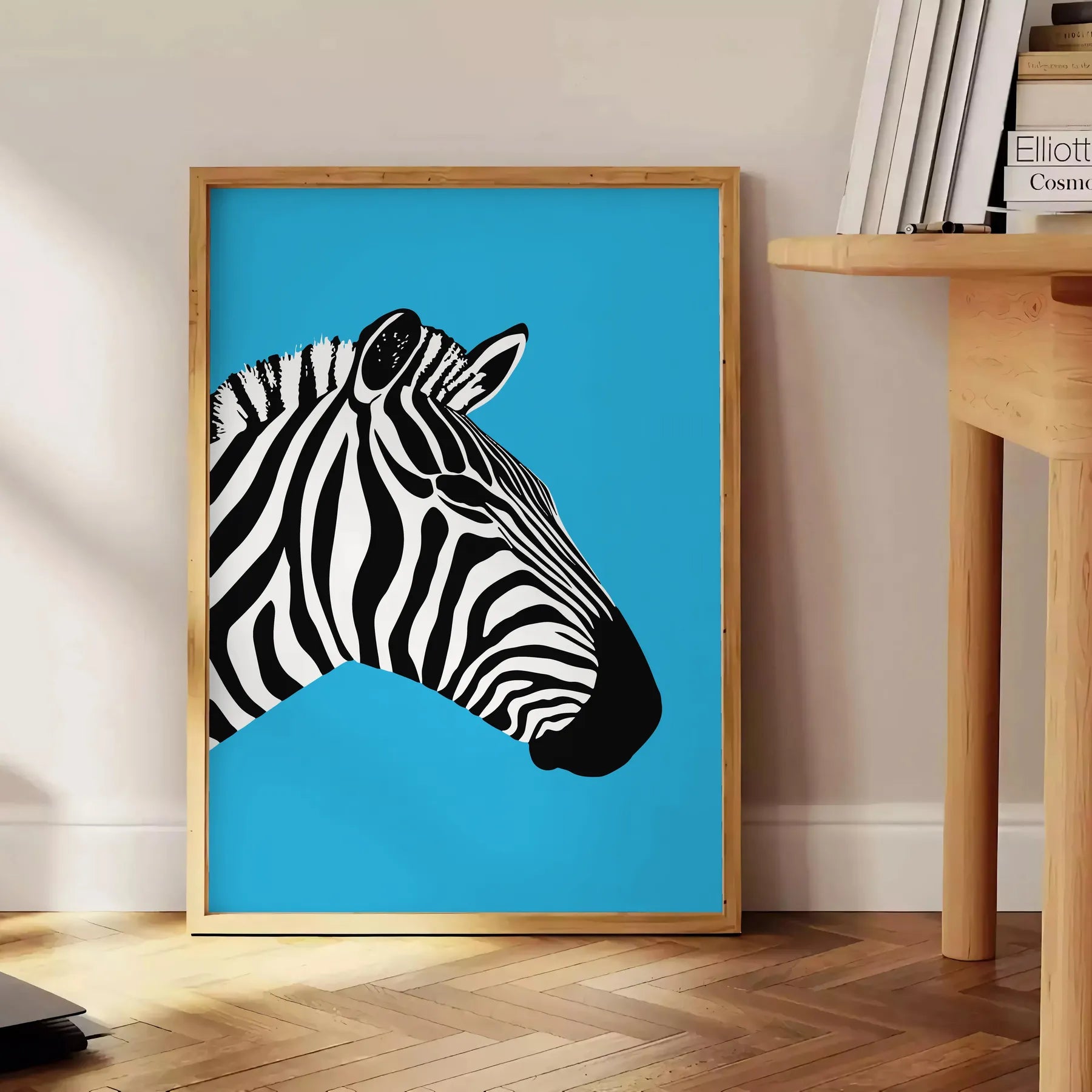 space zebra poster elegant gray black tones touch wild beauty room eye wall art ideal gift decor sizes available A4 cm A0