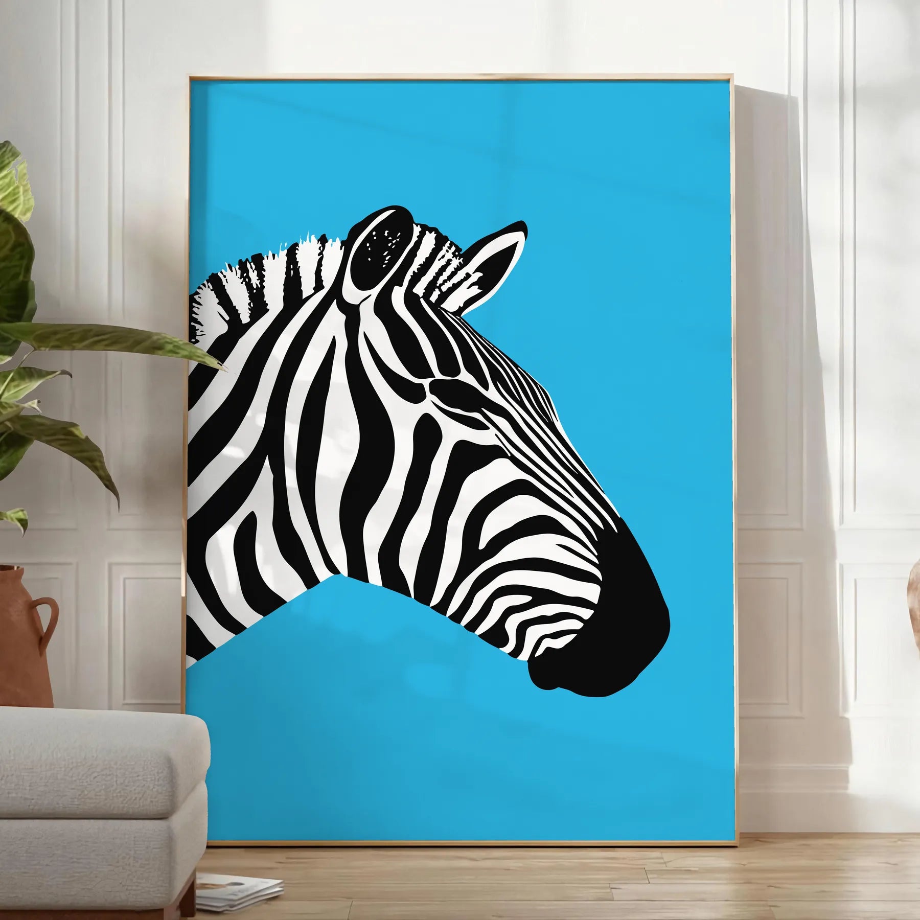 space zebra poster elegant gray black tones touch wild beauty room eye wall art ideal gift decor sizes available A4 cm A0