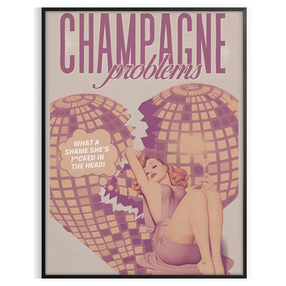trendy art Champagne Problems stunning poster earth browns greens wall unique gift space captivating print unframed version artwork