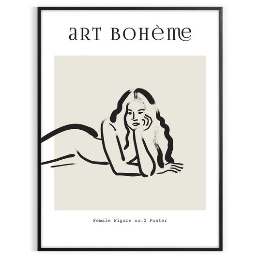 space boho wall art woman stunning poster perfect unique gift chic addition decor bohemian lovers artwork warmth style standalone print